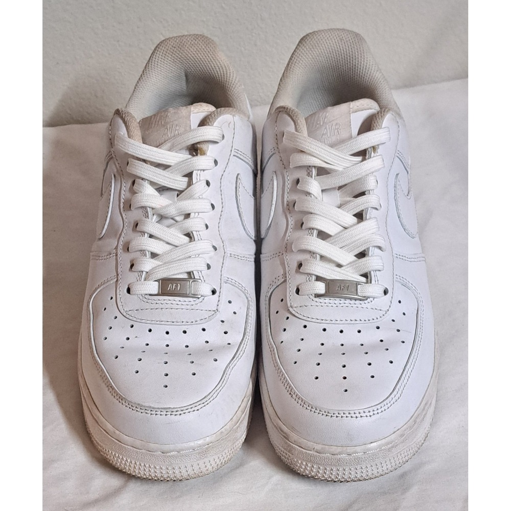 Nike Air Force 1 Low White Leather Sneakers Men's Size 9.5 AF1 Classic - Picture 5 of 5